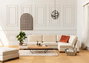 Atelier Del Sofa Tulip Corner Right con Puf - Beige